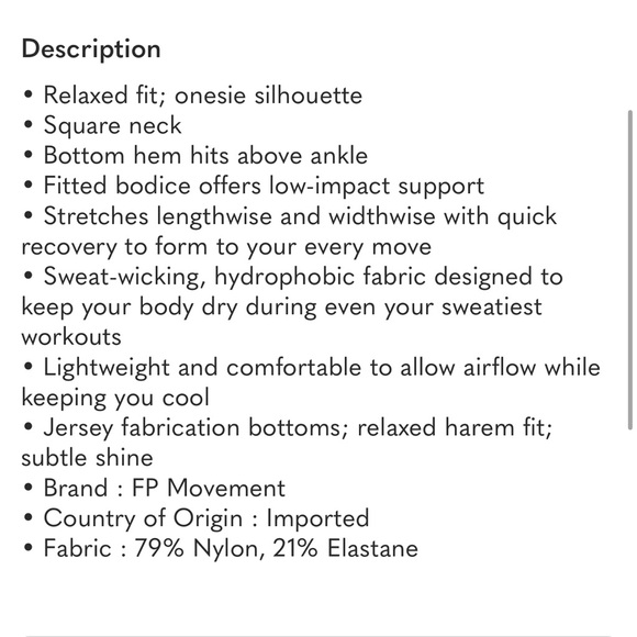 NWT FP Movement women’s shiny happy one piece - Picture 7 of 7